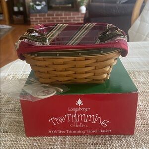 Longaberger tree trimming basket set - new still in original box